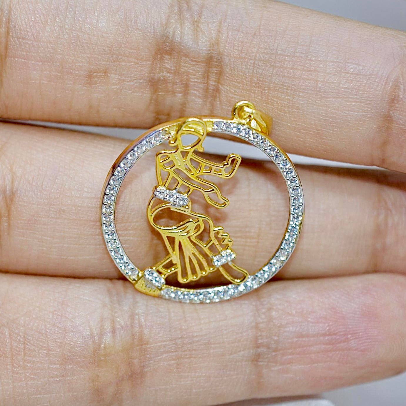 925 Silver Indian Classical Dancer Girl Pendant Necklace