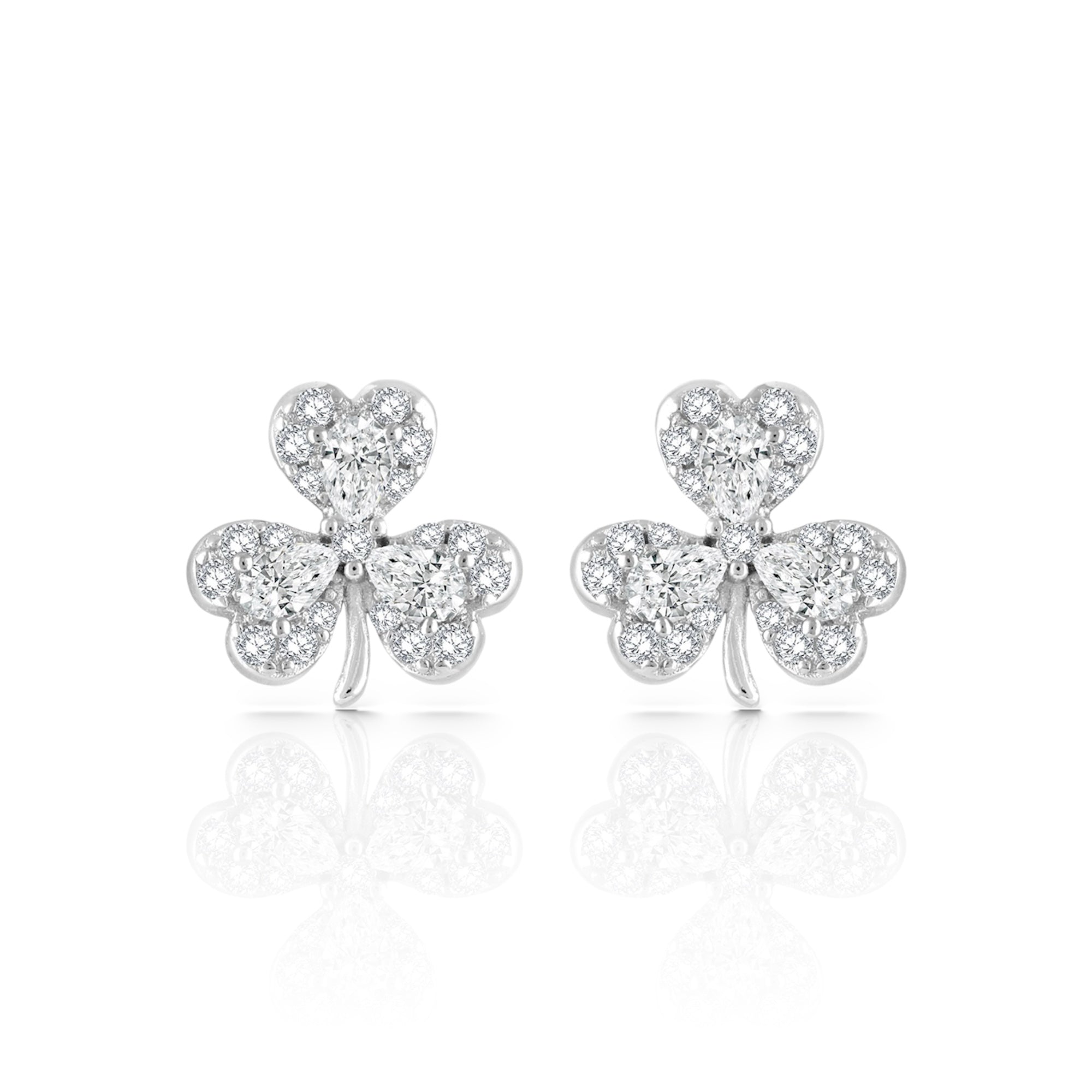 925 Sterling Silver Hearty Leaf Earrings