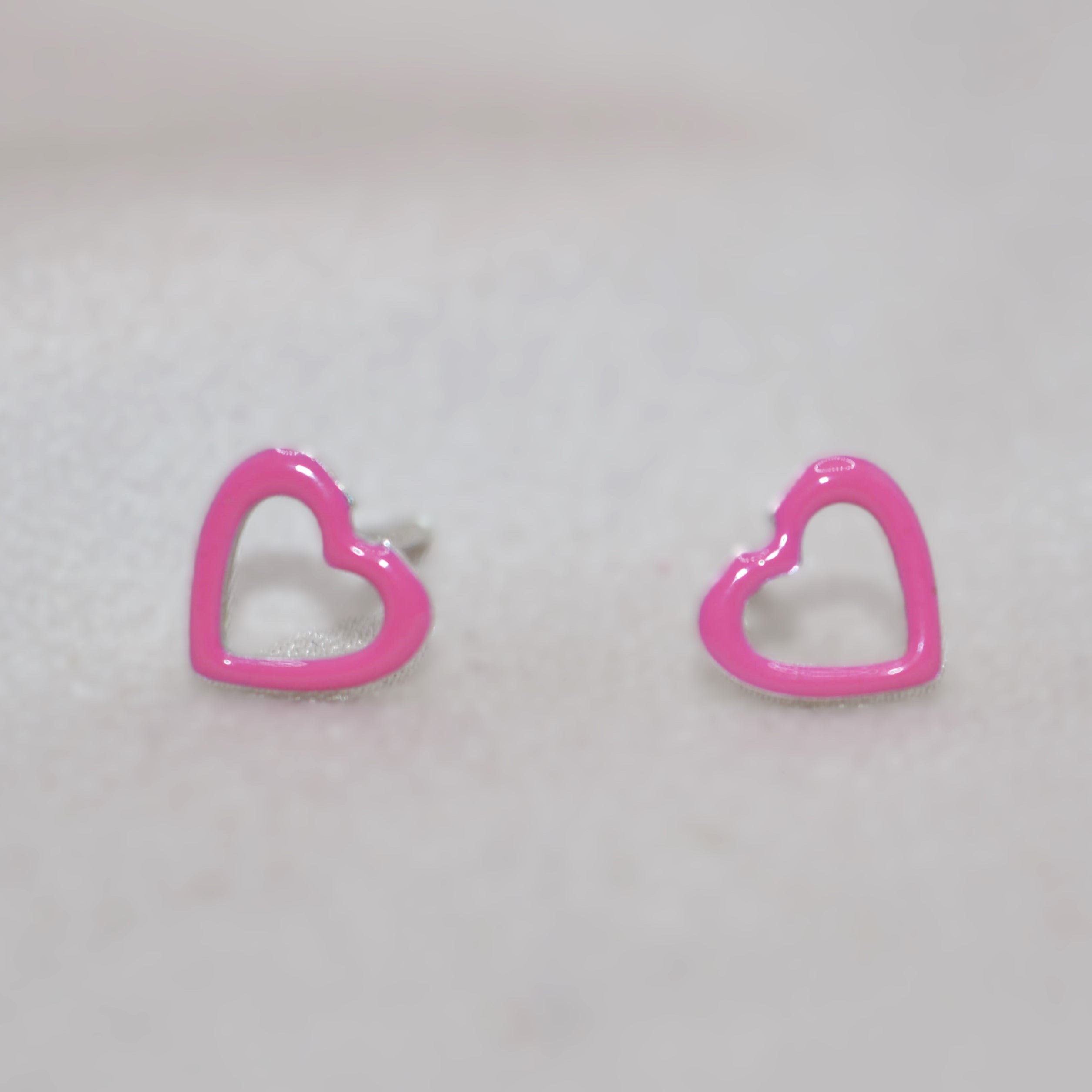 Pink Heart Necklace Set for Kids - 925 Silver Jewelry