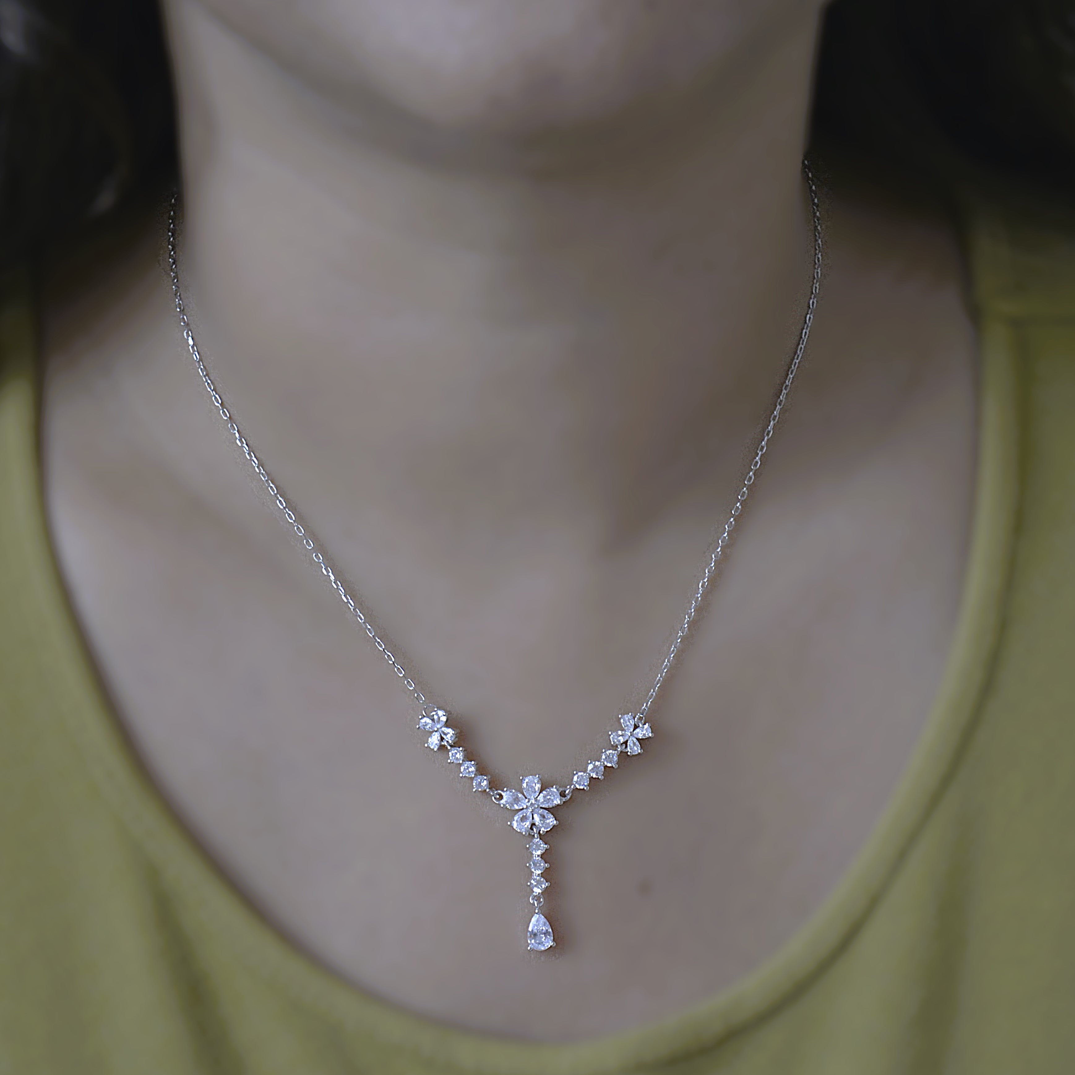 Necklace beautiful 925 shops diamond necklace