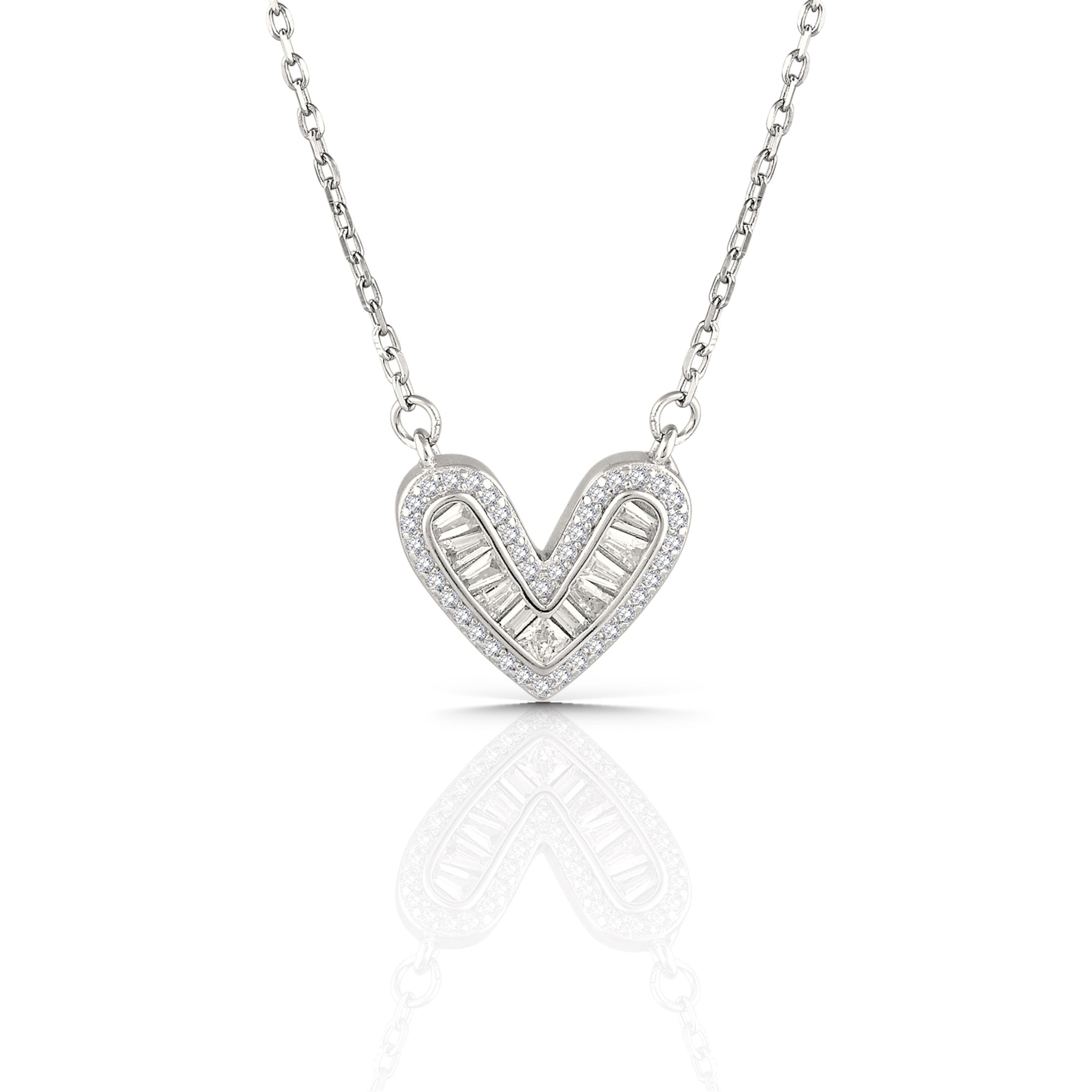 Delicate Heart Necklace for Women - 925 Silver Jewelry