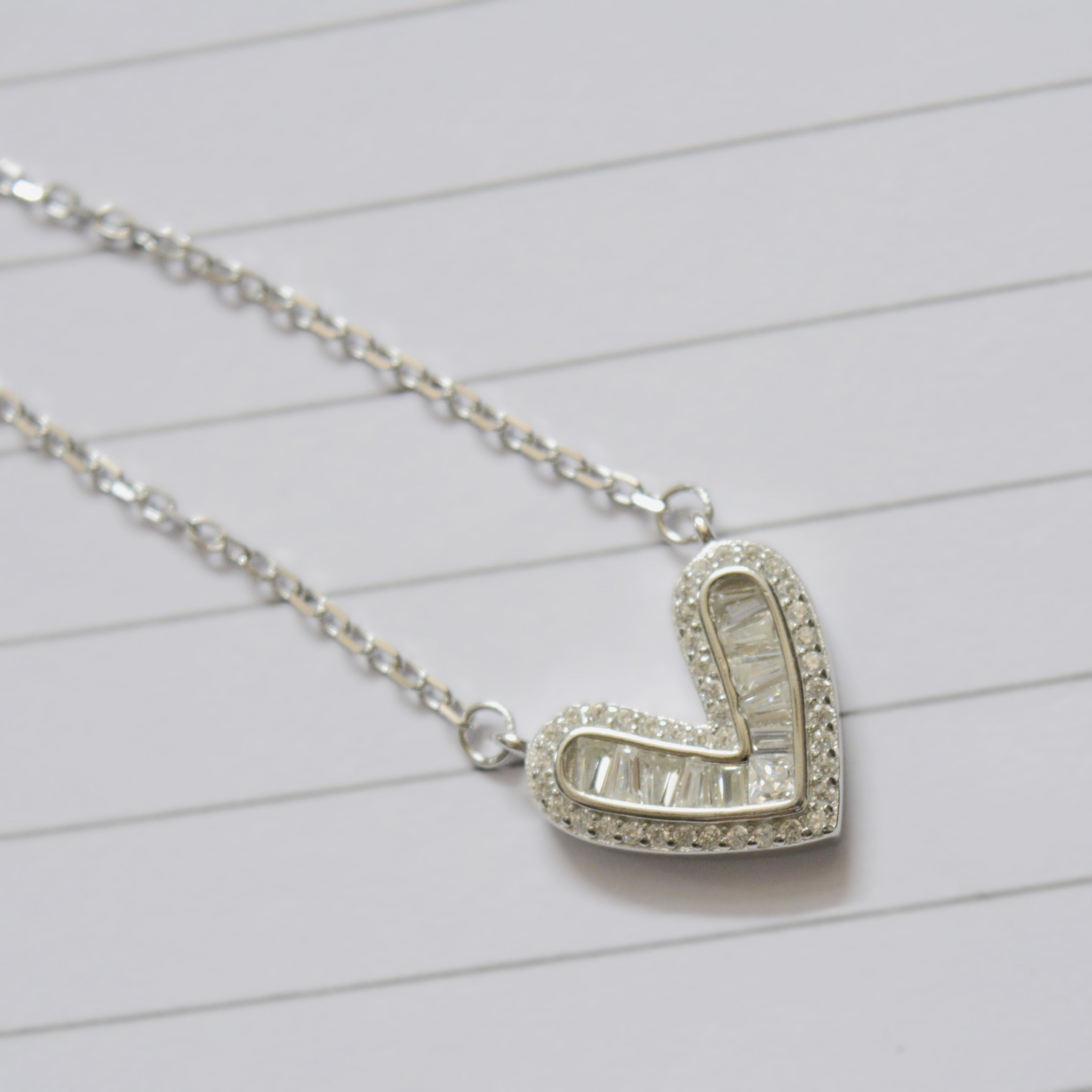 Delicate Heart Necklace for Women - 925 Silver Jewelry