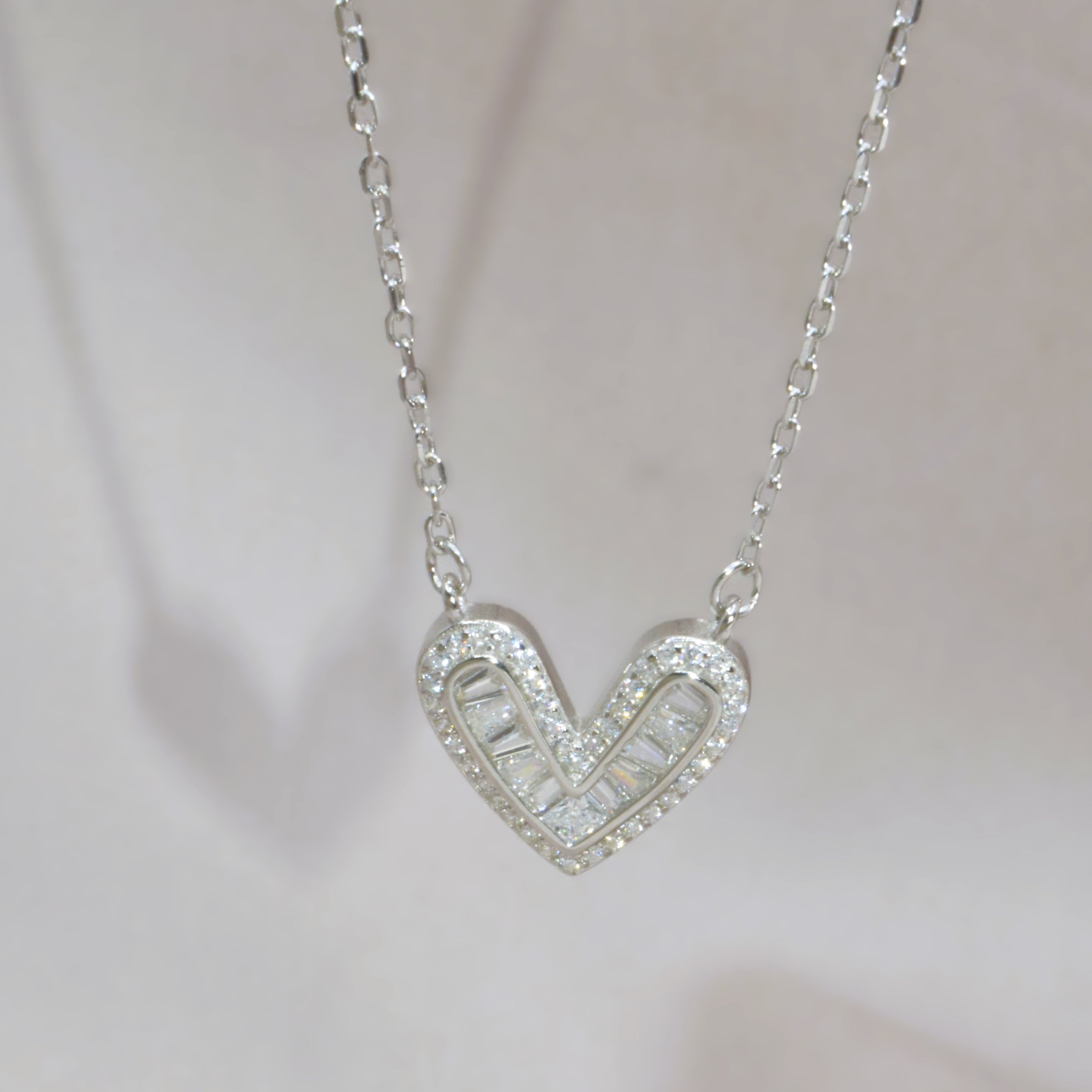 Delicate Heart Necklace for Women - 925 Silver Jewelry