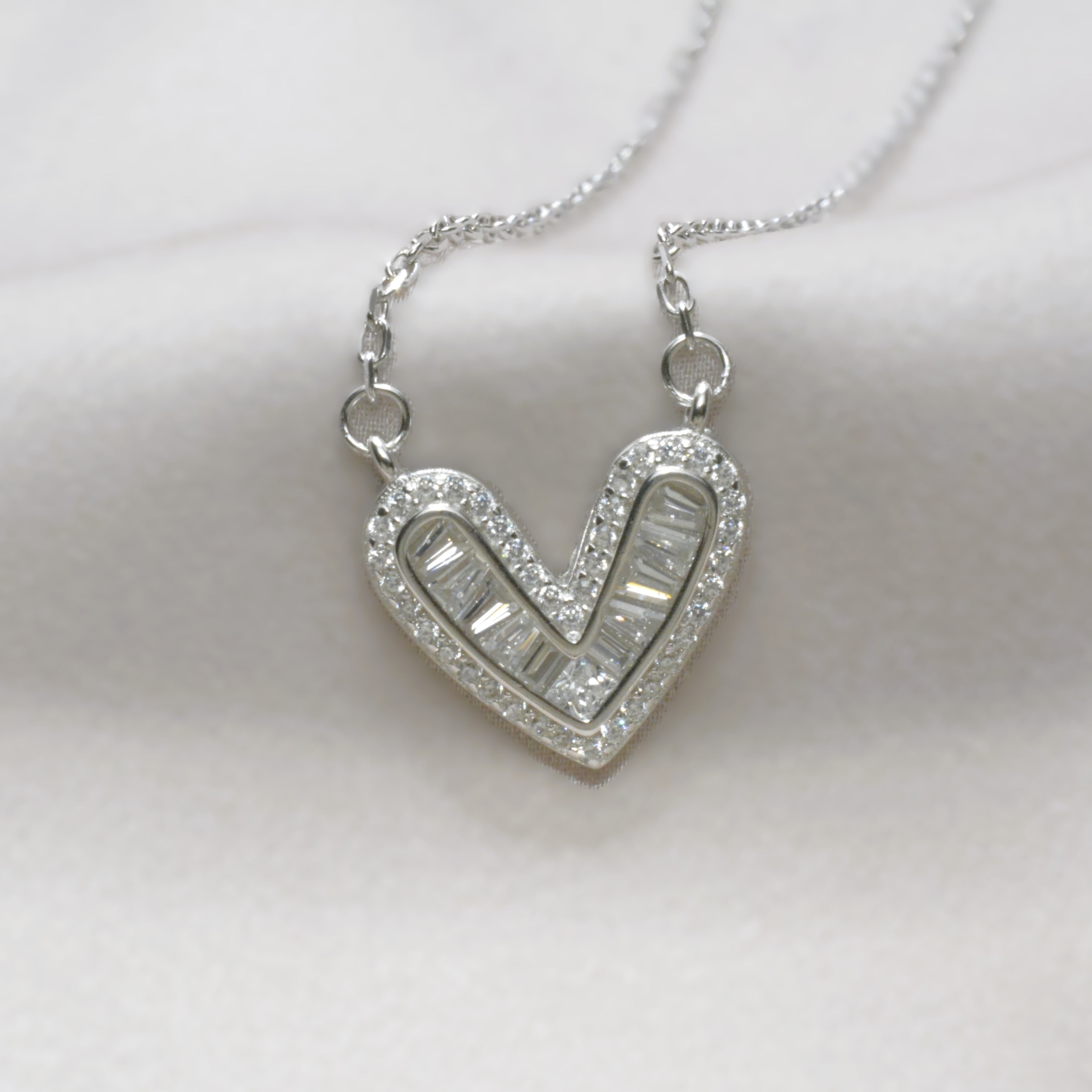 Delicate Heart Necklace for Women - 925 Silver Jewelry