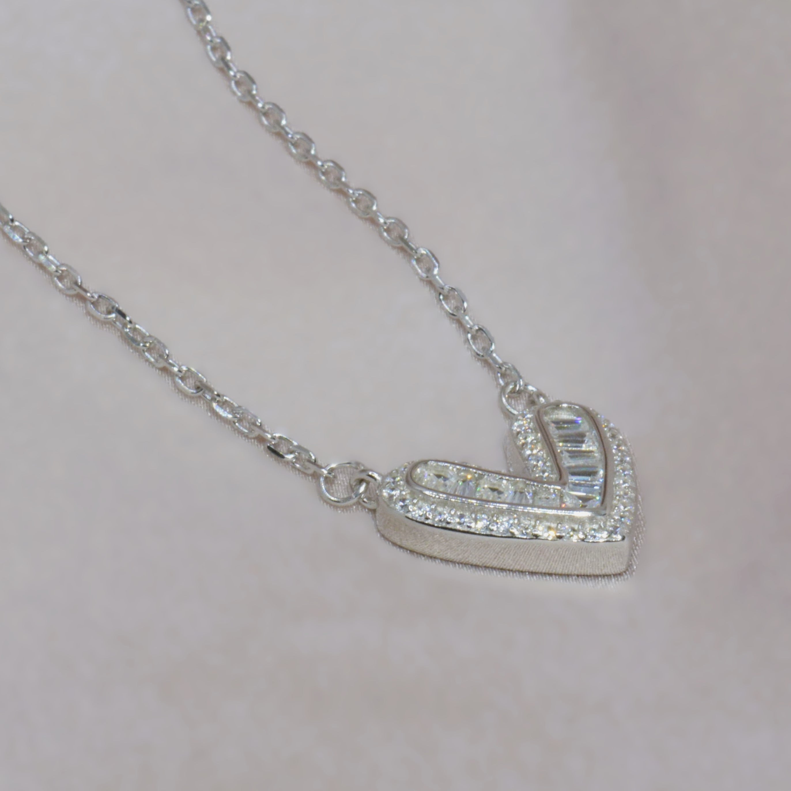 Delicate Heart Necklace for Women - 925 Silver Jewelry