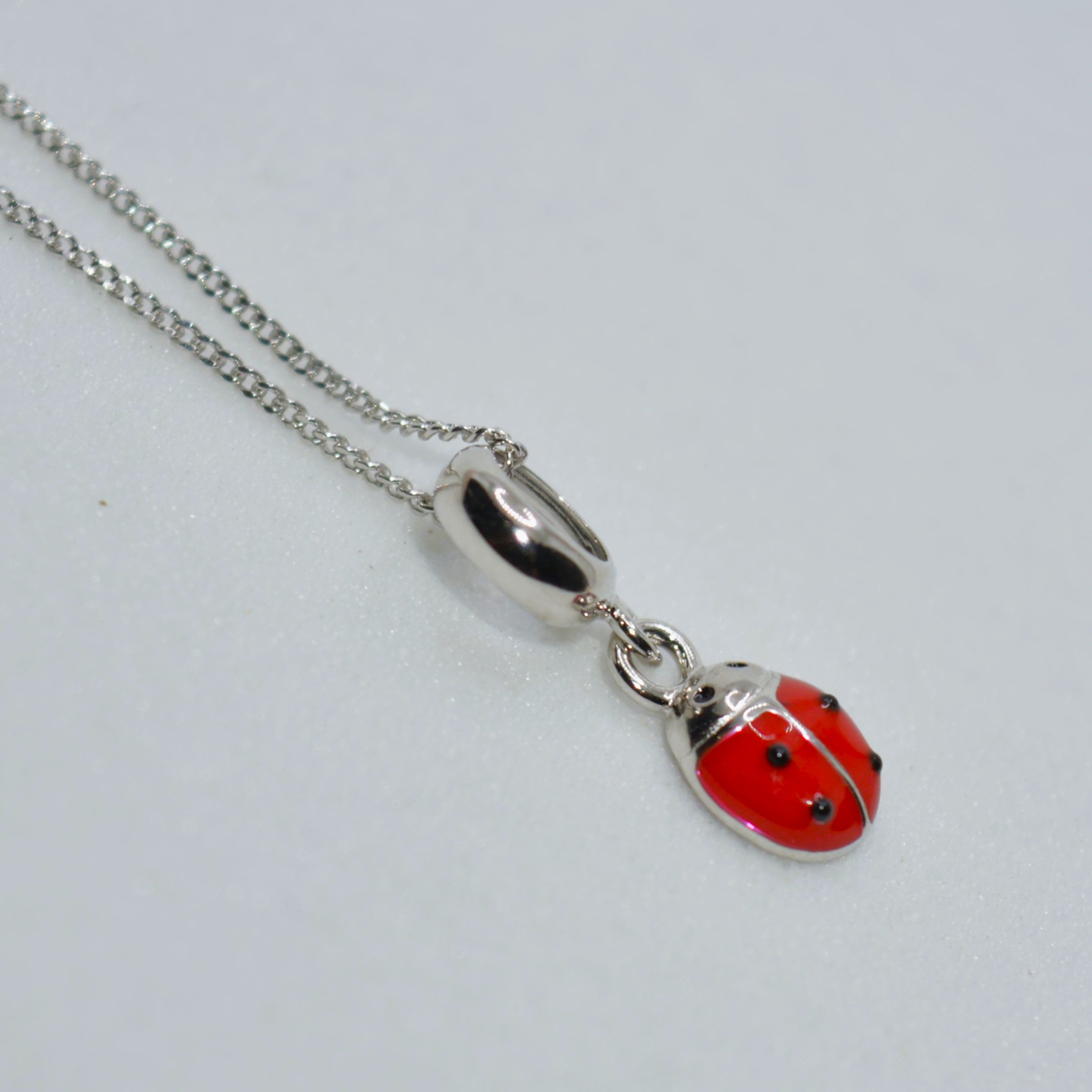 Ladybug Charm Pendant - 925 Silver Jewelry