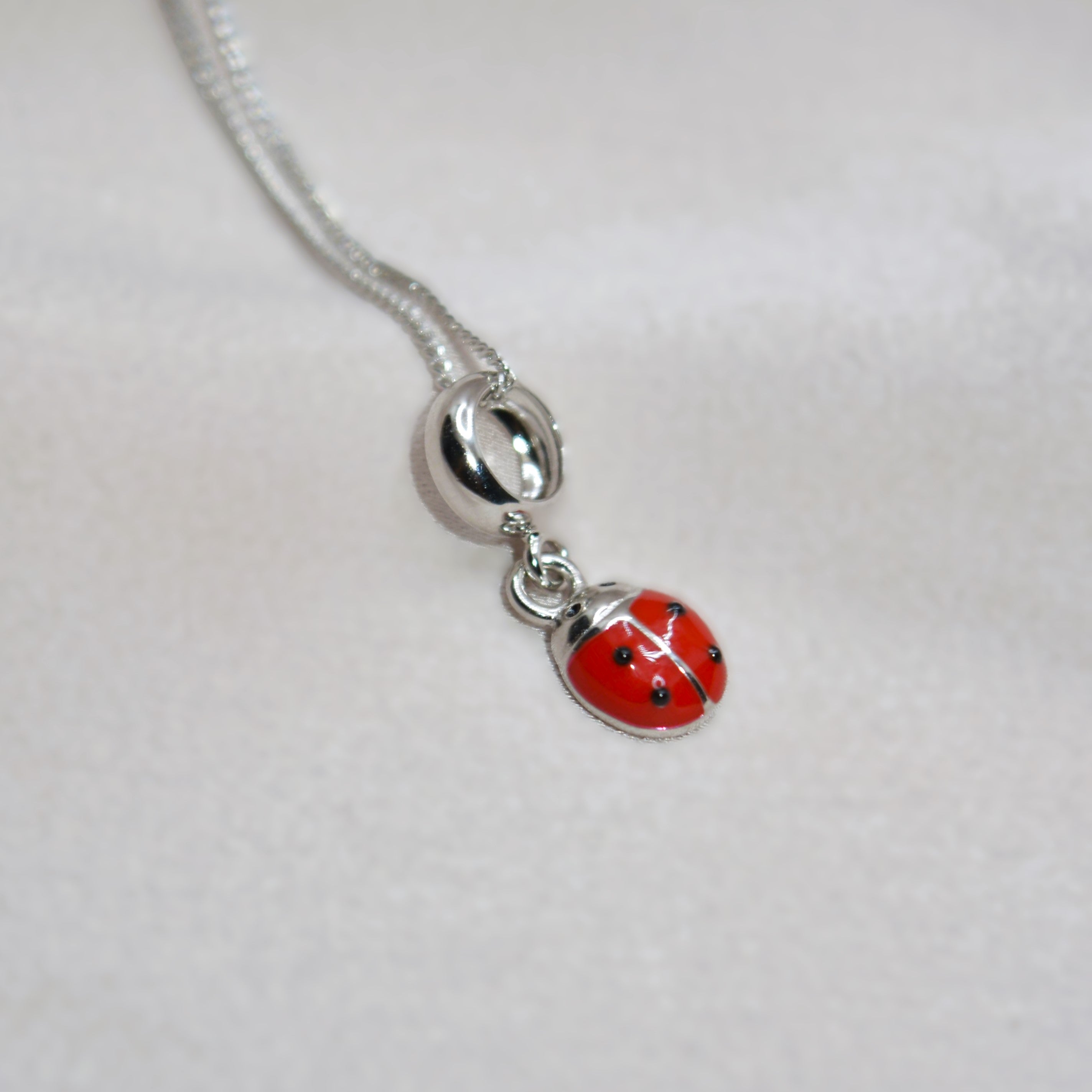 Ladybug Charm Pendant - 925 Silver Jewelry