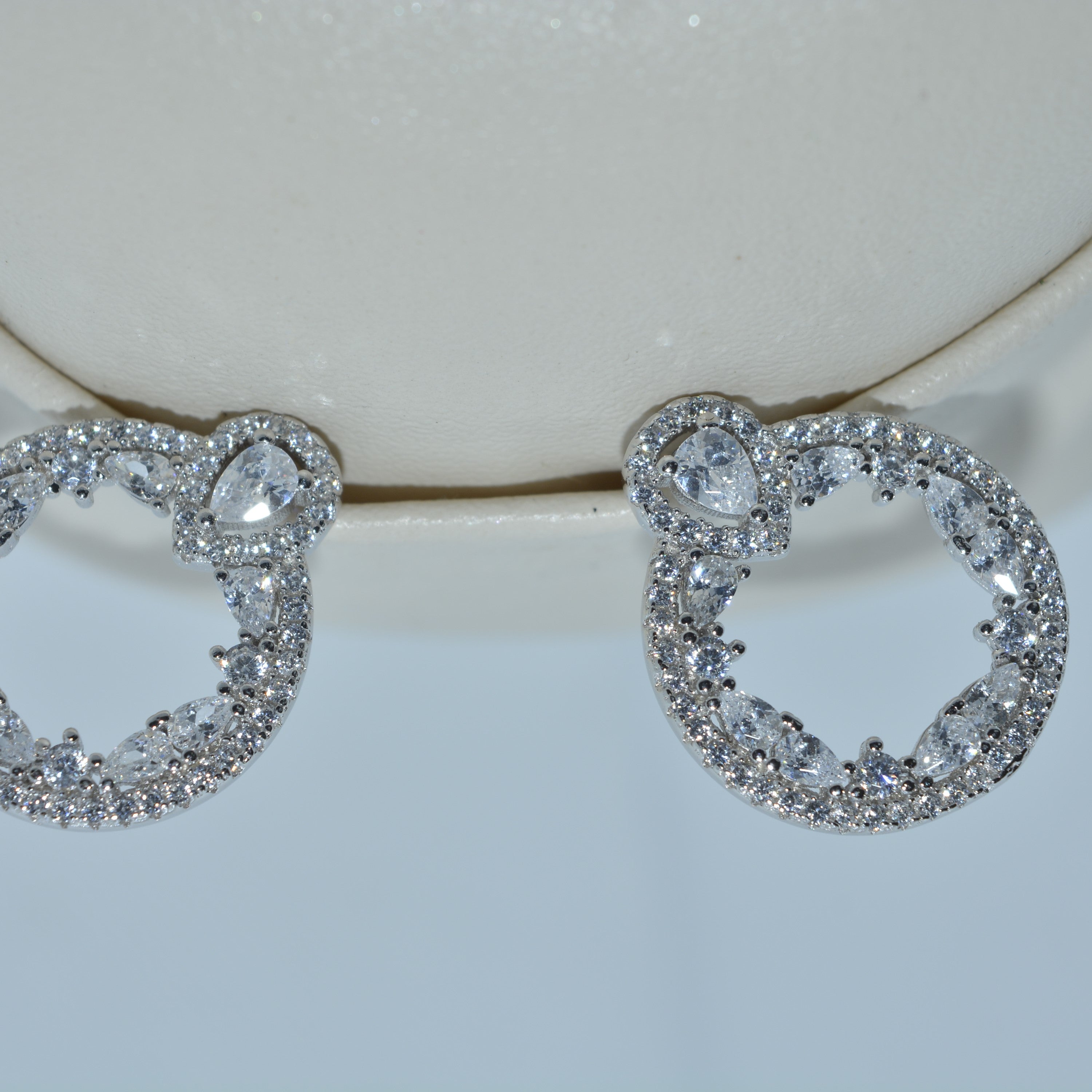 Dazzling Gemstone Hoop Earrings