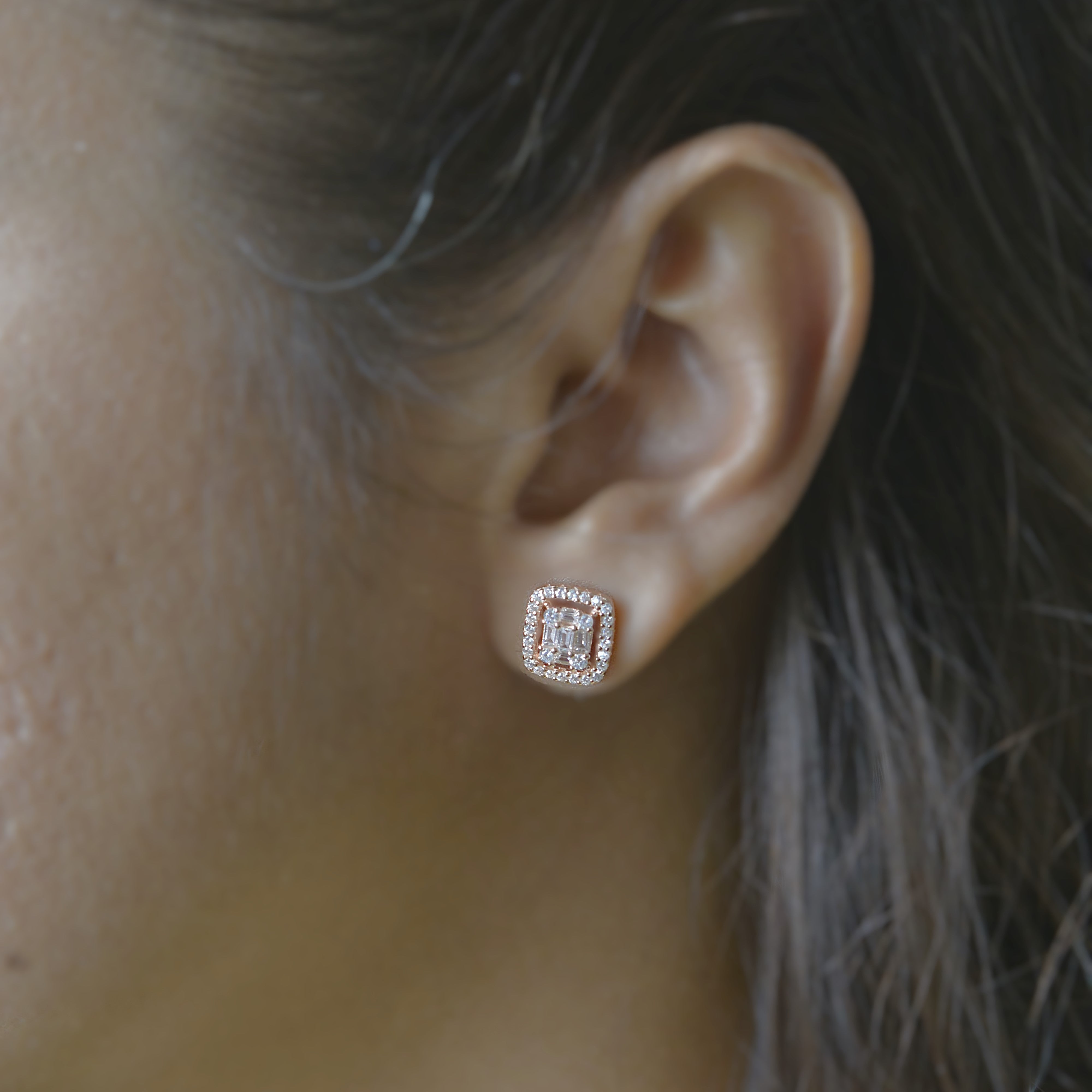 Square Stud Earrings