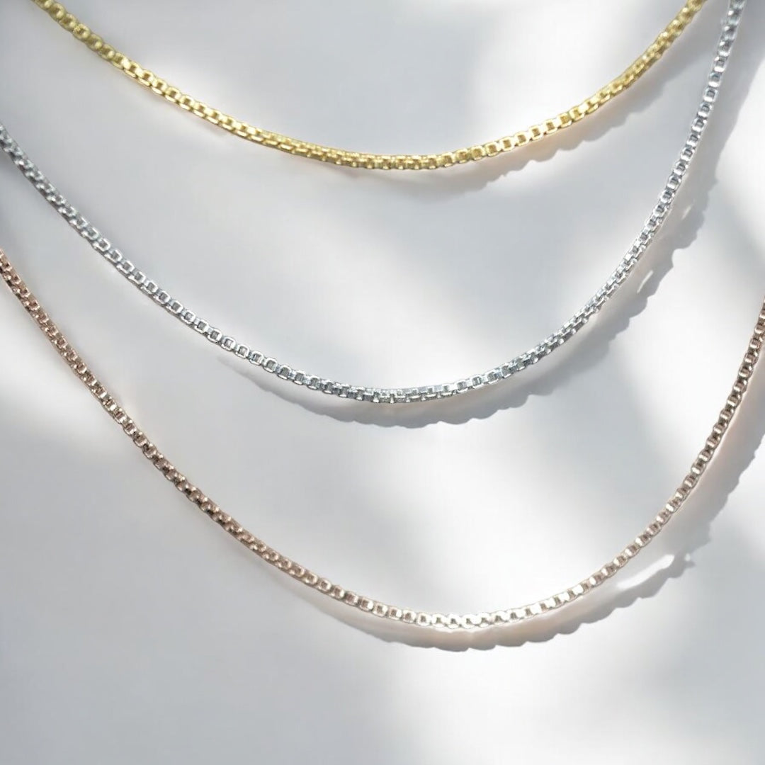 Thin Box Chain 925 Silver Necklace