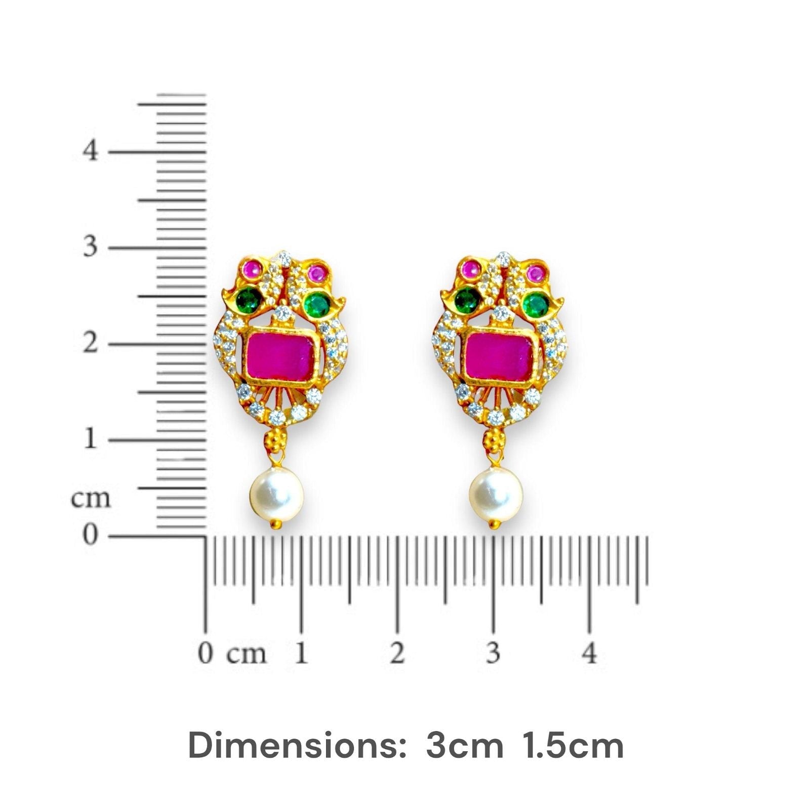 Adorned Peacock Motif Earrings My Store 