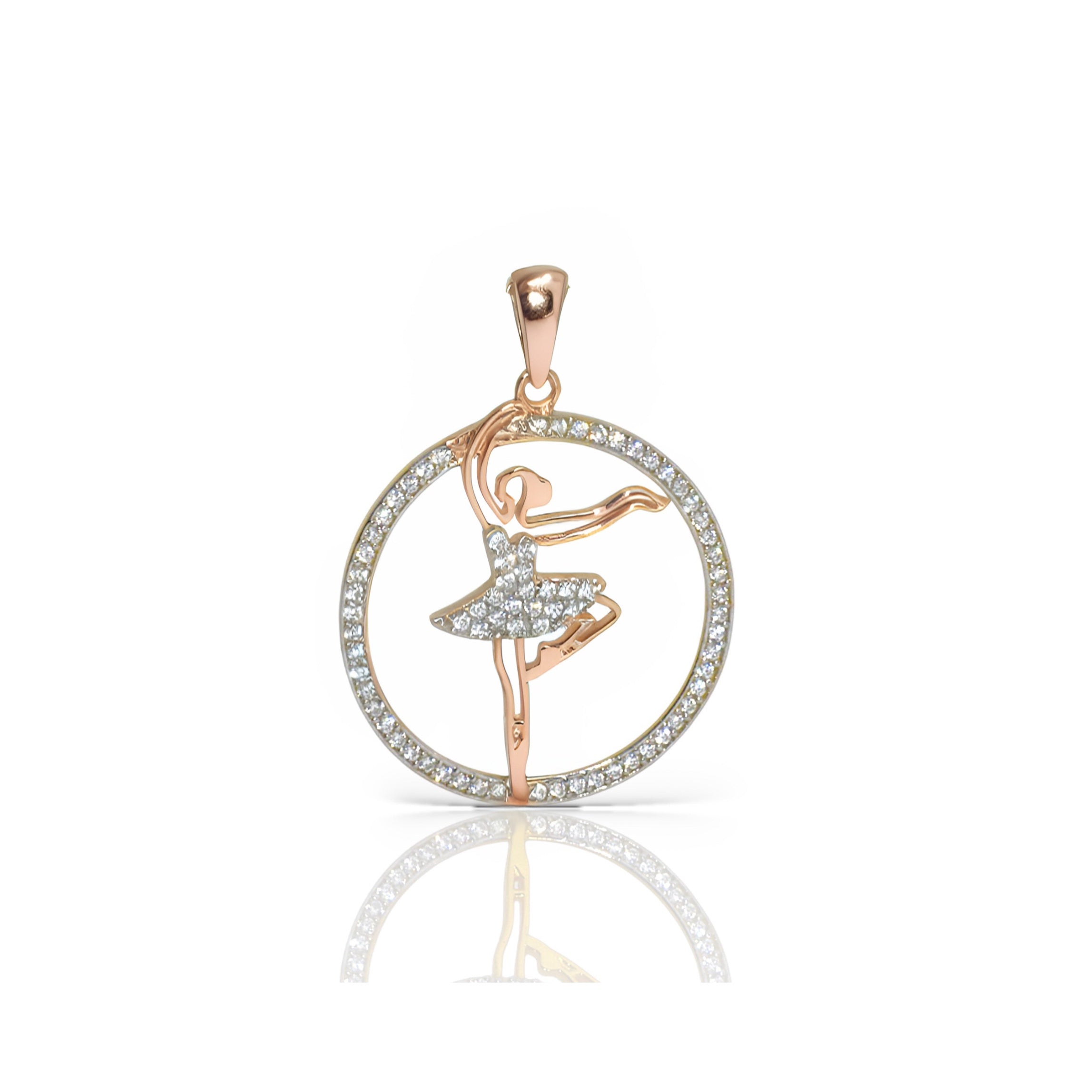 925 Silver Dancing Girl Pendant Necklace