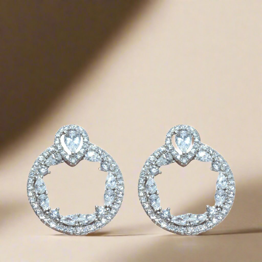 Dazzling Gemstone Hoop Earrings