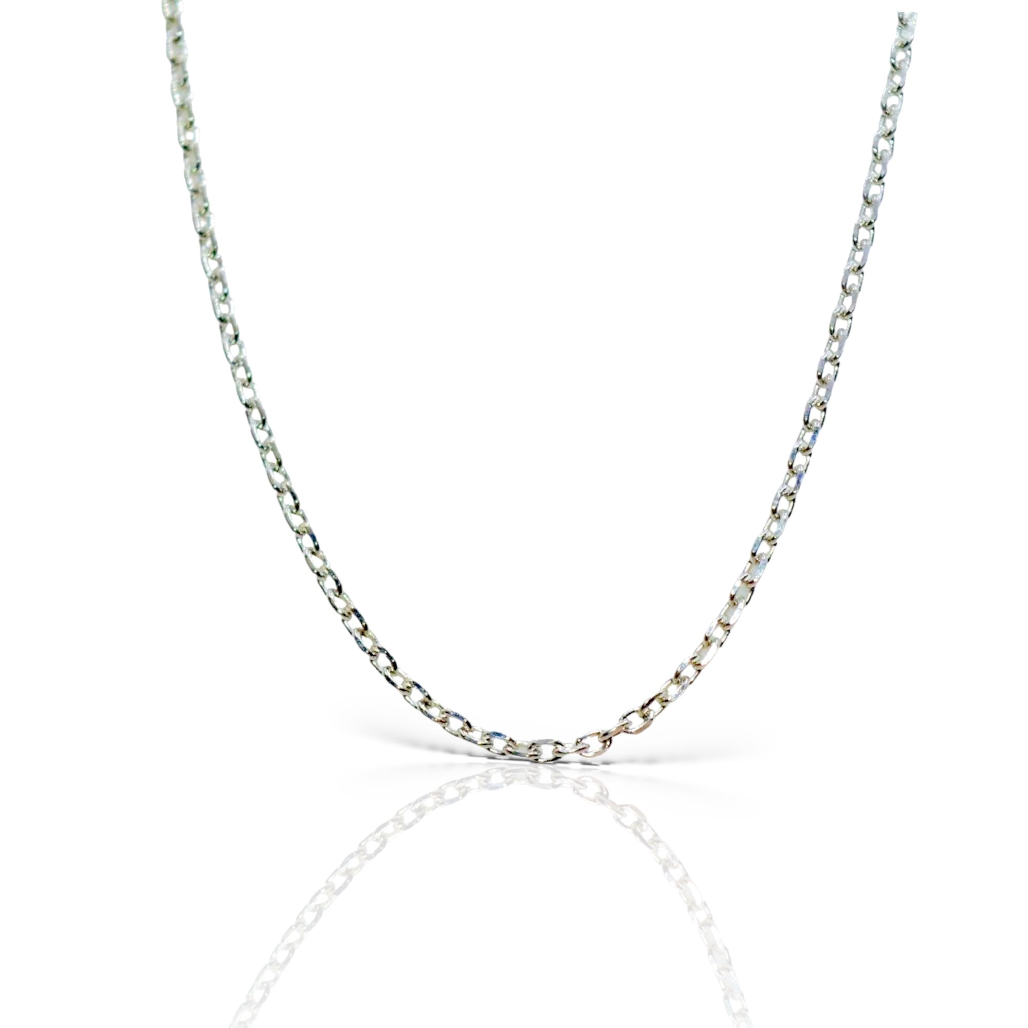 Enduring Oval Linked 925 Silver Chain Necklace - Luxevogue