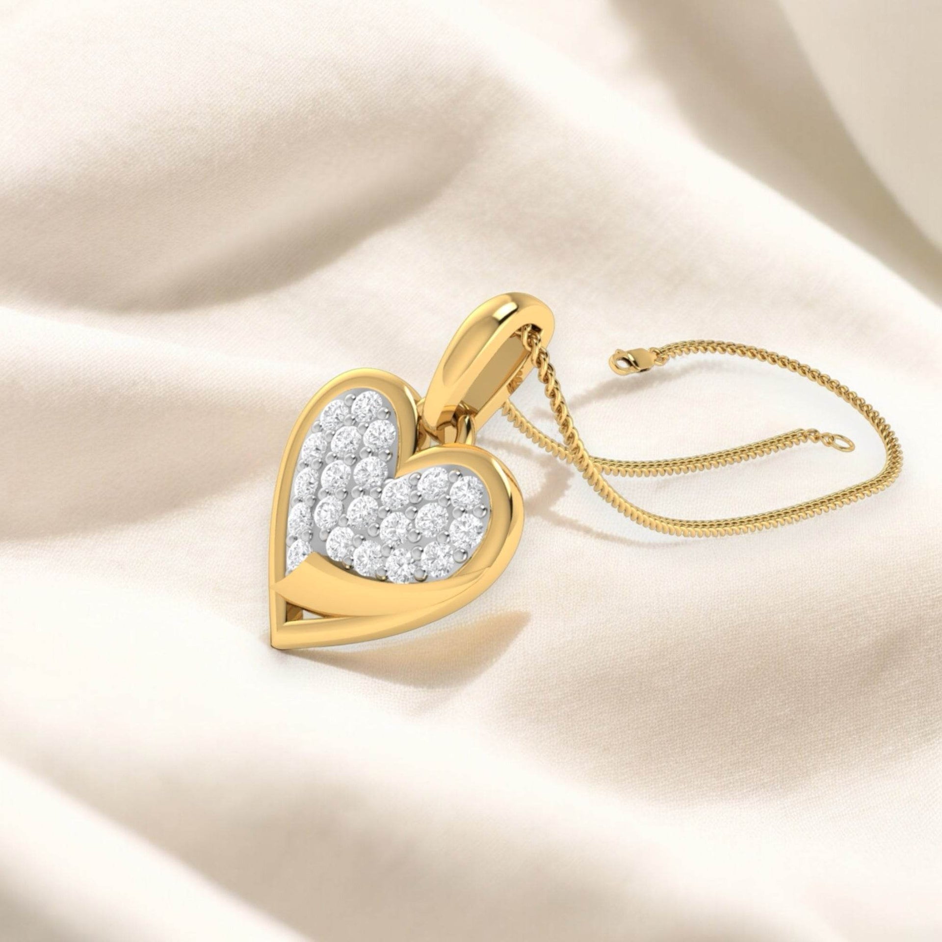 Love Heart Diamond Necklace Forever In Love Diamond Heart Pendant