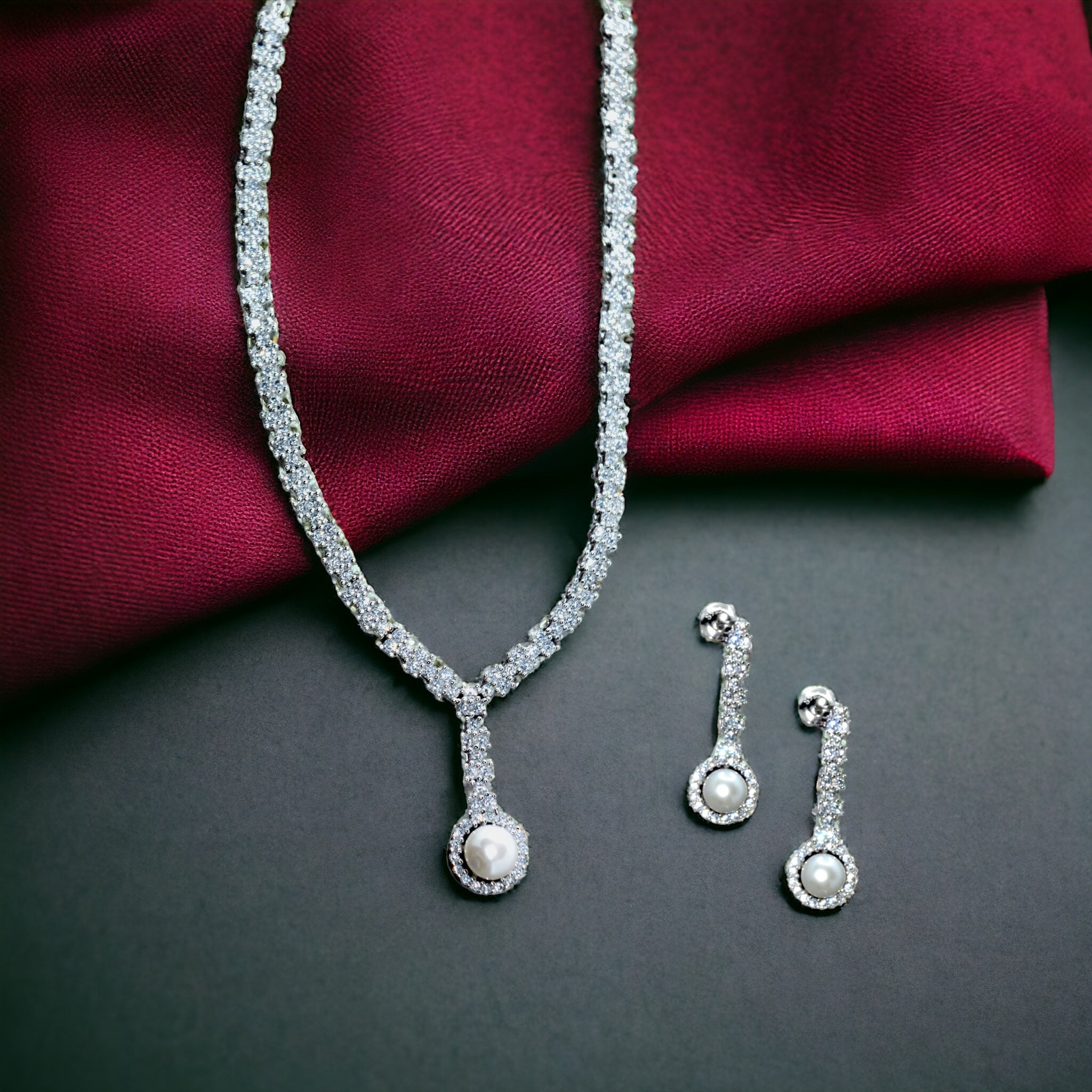 Ethereal Pearl Elegance Necklace set - Luxevogue