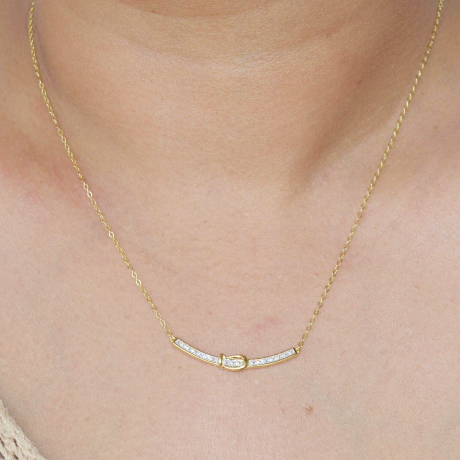 Glam Dash Necklace: Sterling Silver - Luxevogue