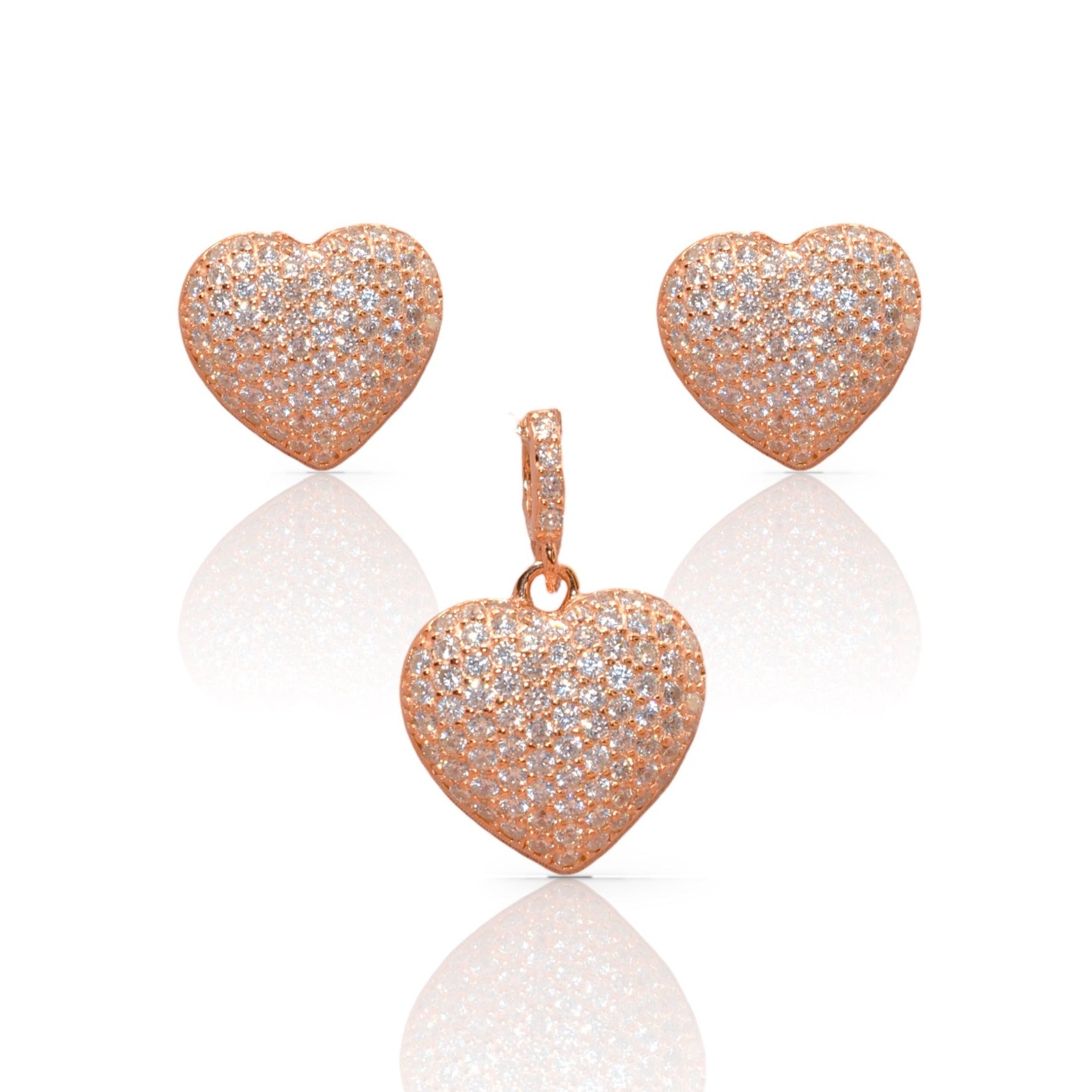 Radiant Hearts Pendant Set - Luxevogue