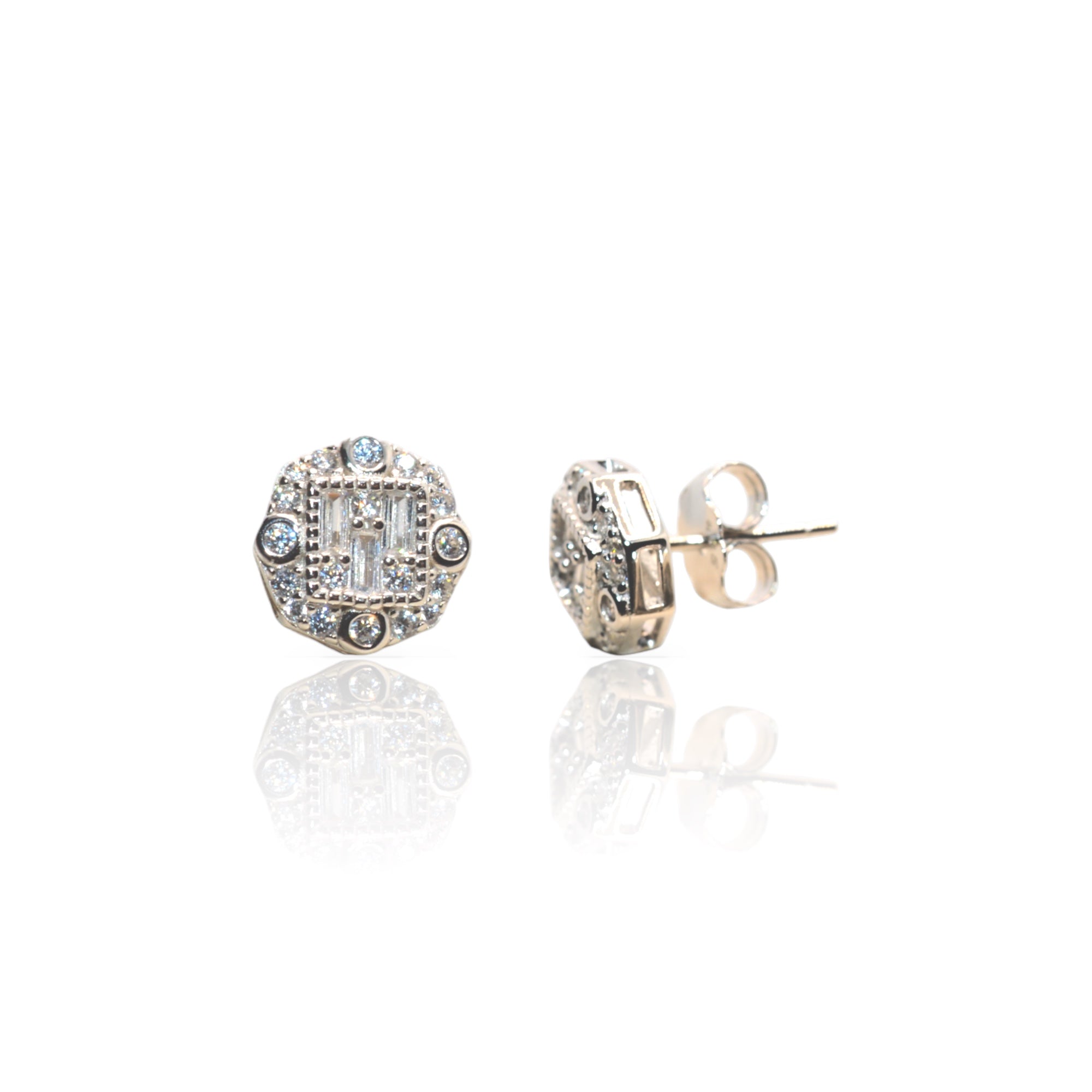 RectaRound Studs - Luxevogue