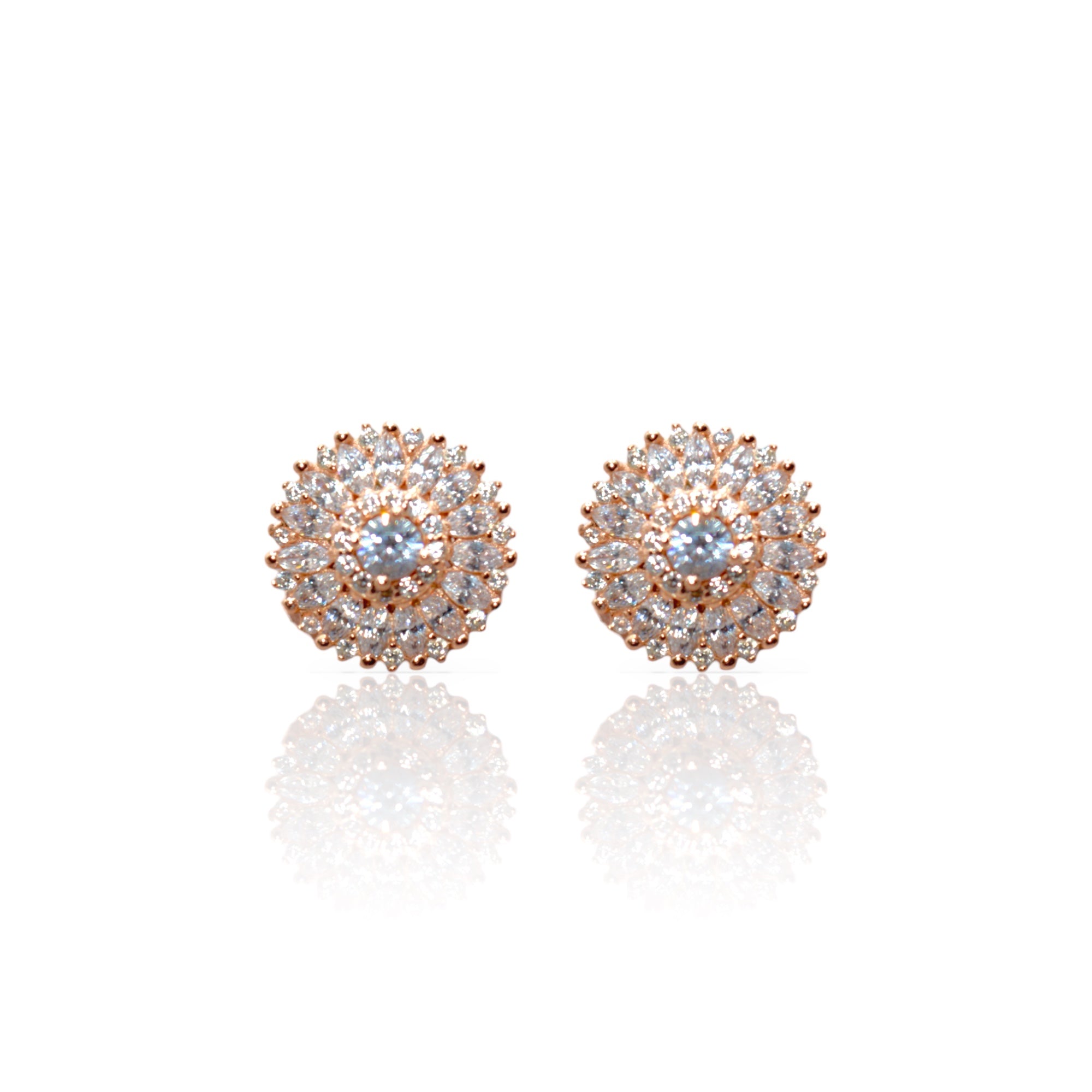 Rosé Rondelle Earrings - Luxevogue