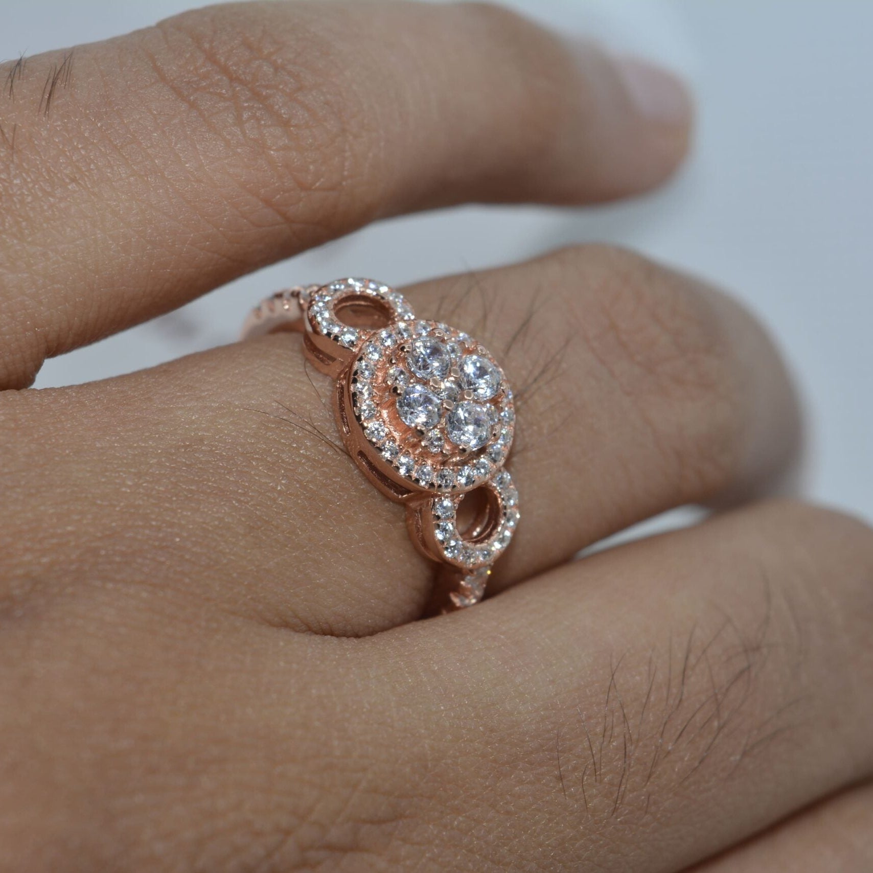 Rose Gold Sparkler Ring - Luxevogue