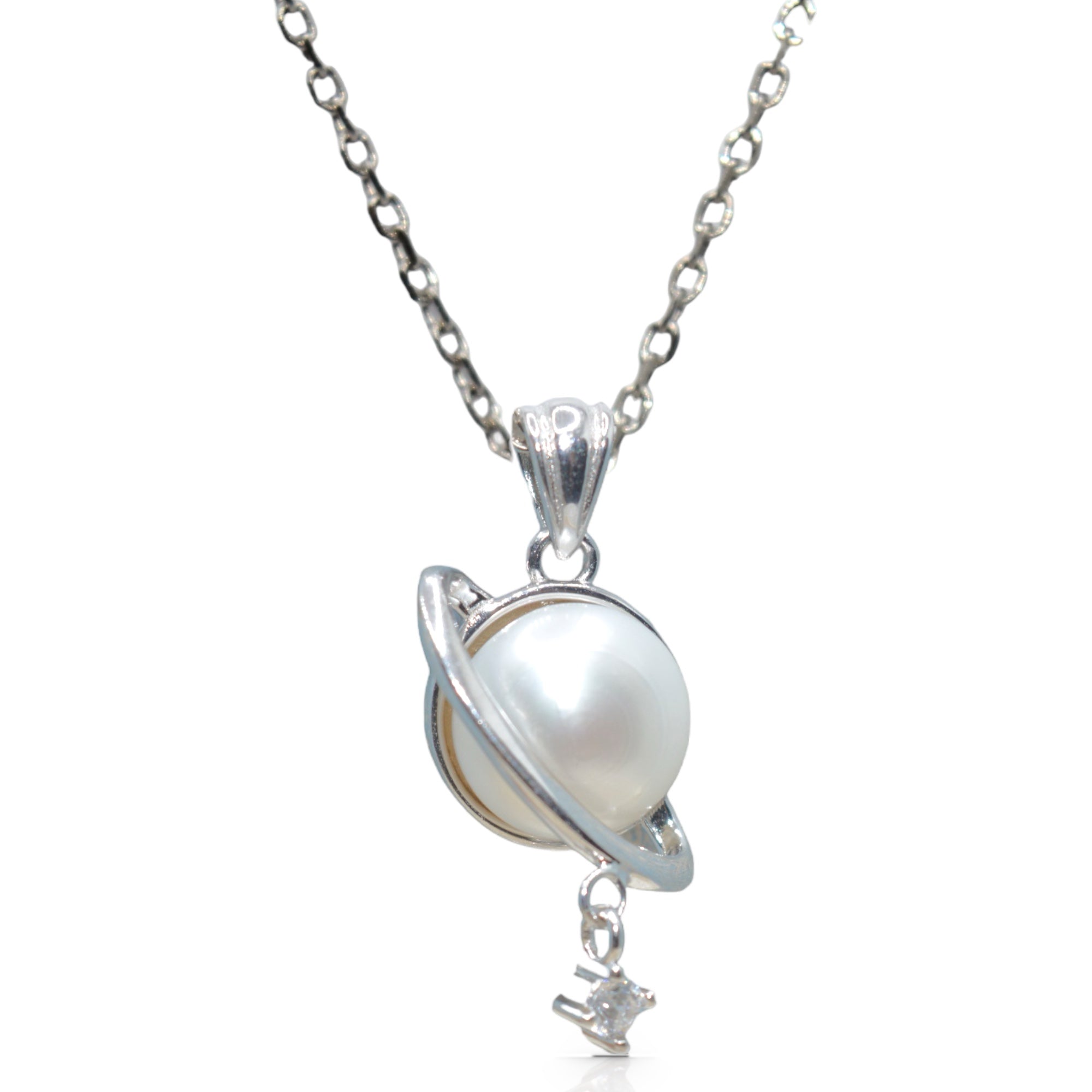 Saturn pearl pendant - Luxevogue