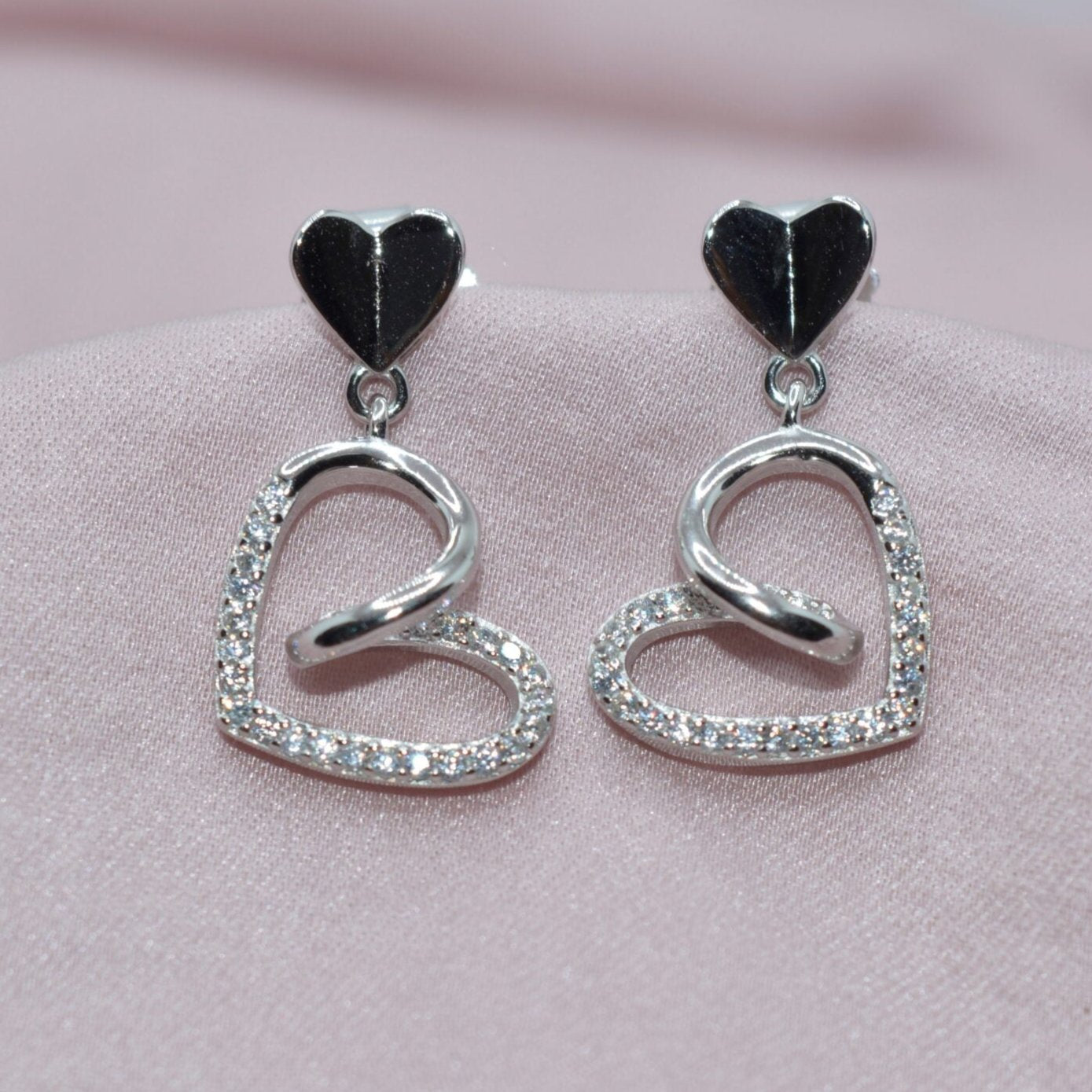 Shiny Spiral Heart Earring - Luxevogue