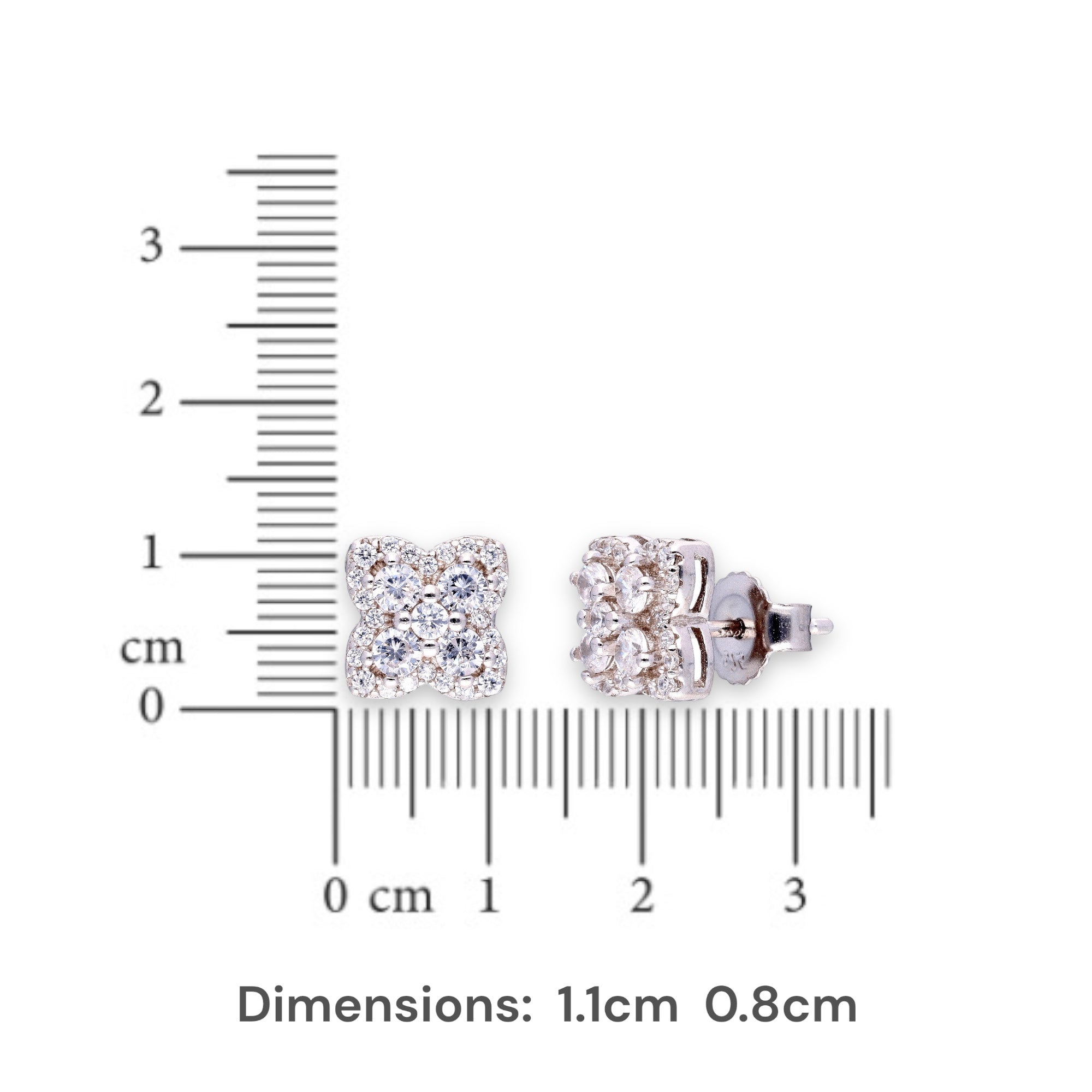 Silver Blossom stud Earrings - Luxevogue