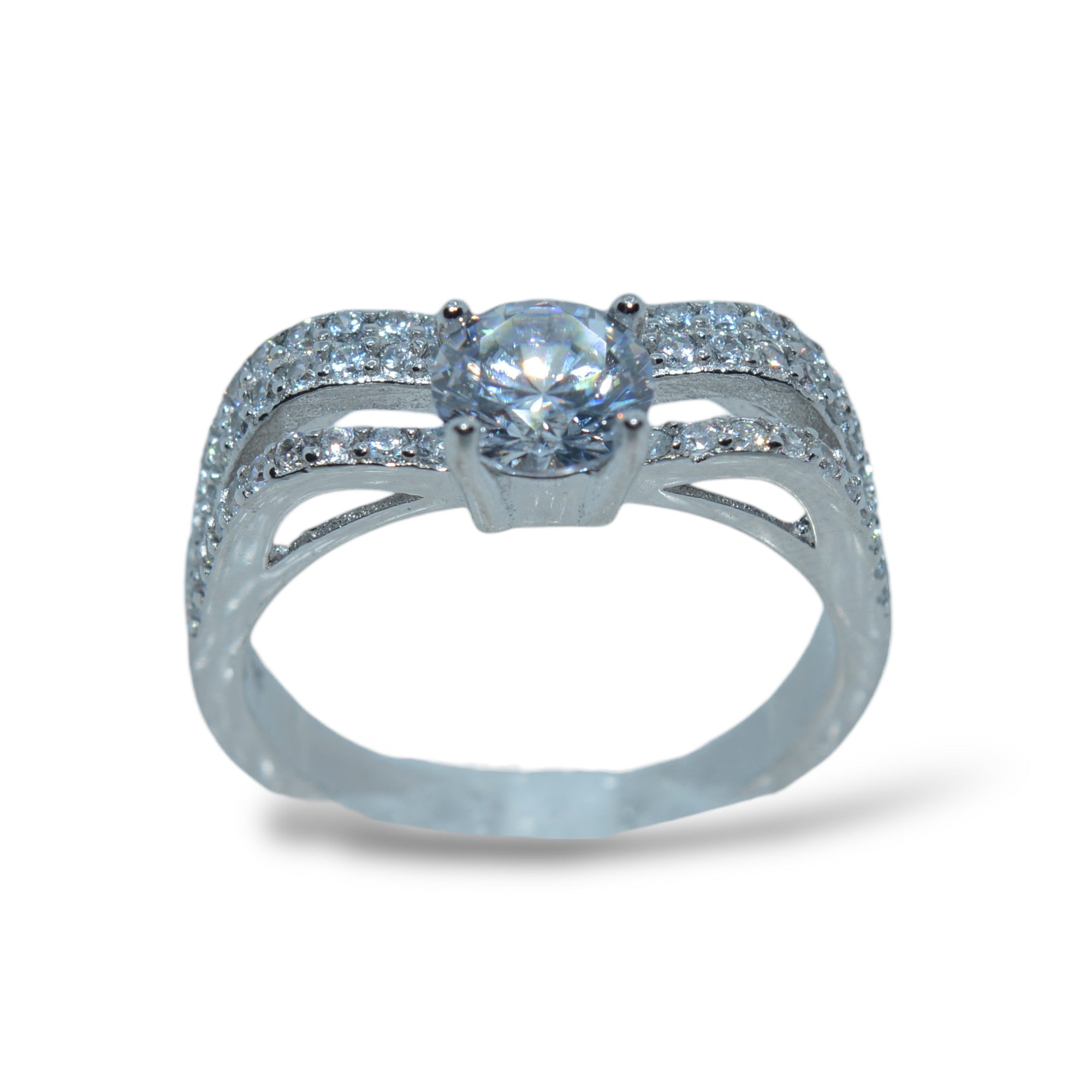 Silver Sparkle Ring - Luxevogue