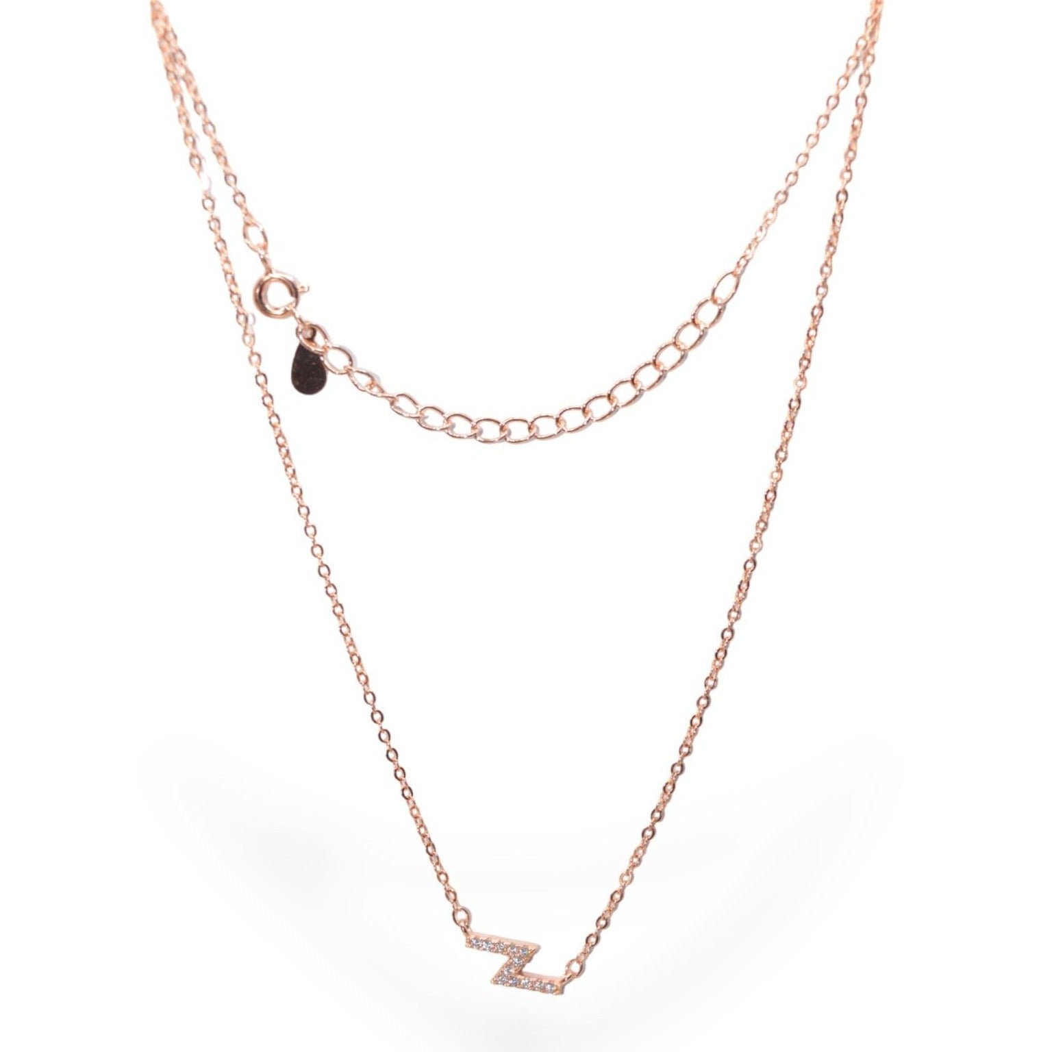 Sleek Shiny Z-Shaped Necklace - Luxevogue