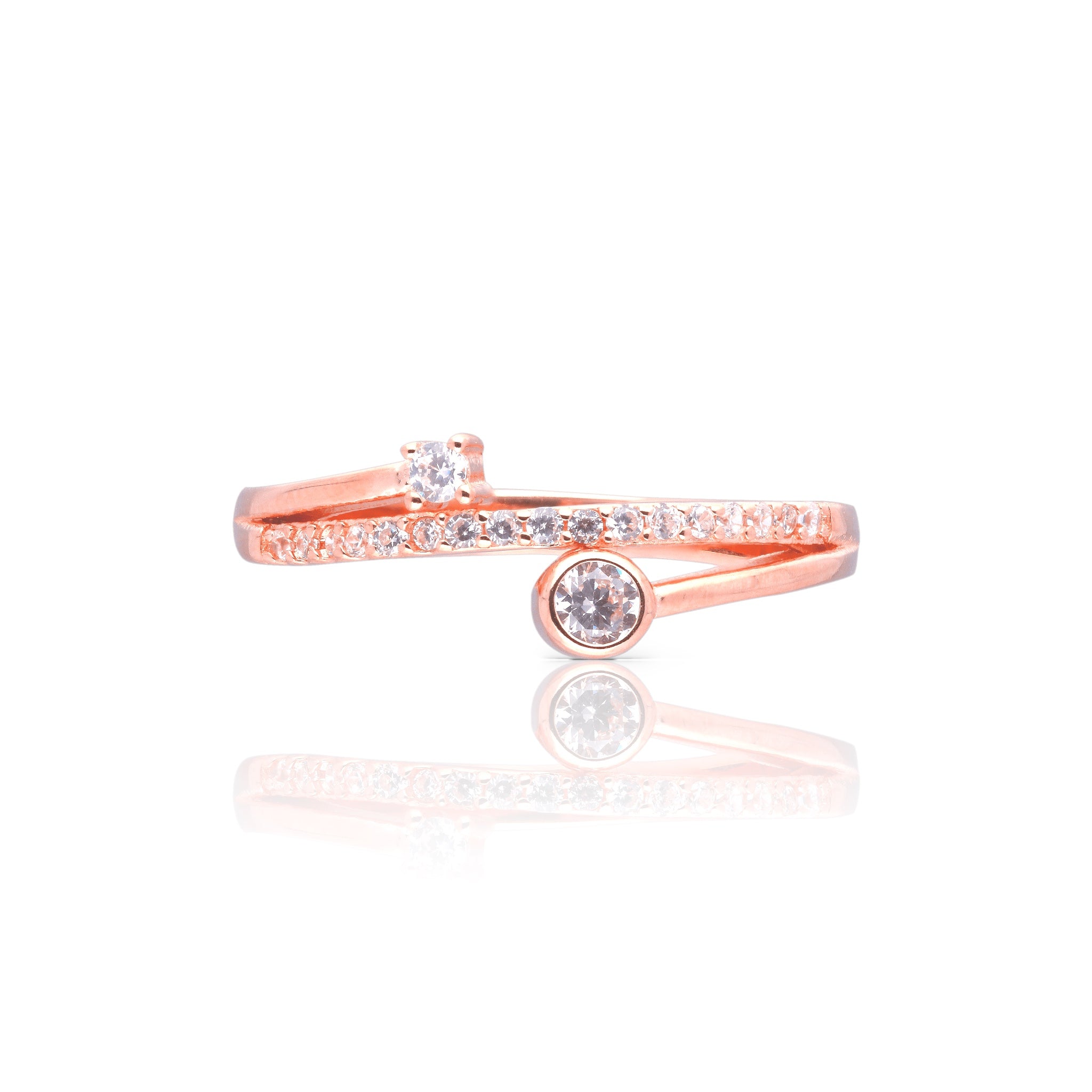 Sparkling Trails Ring: 925 Silver - Luxevogue