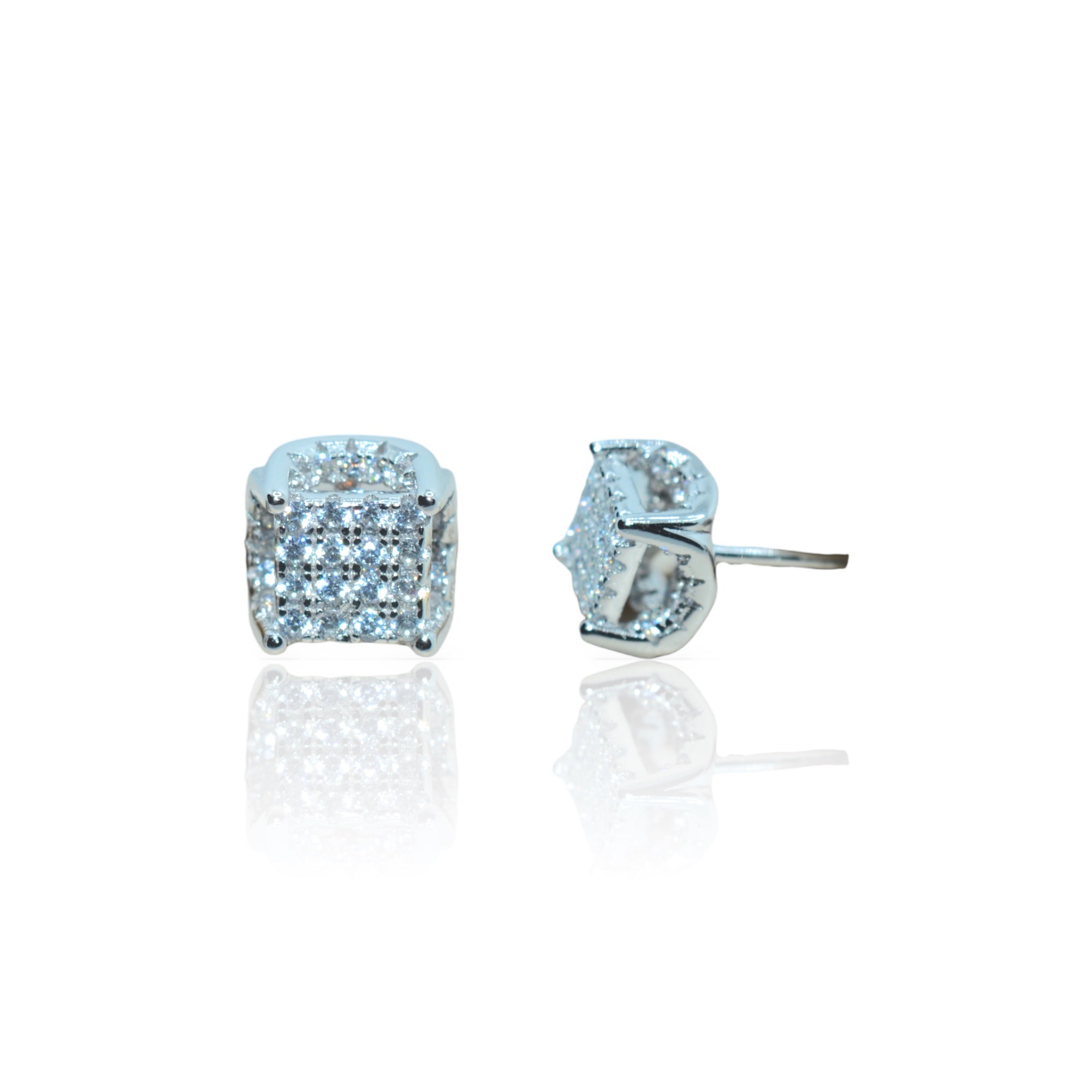 SquareSparkle Studs - Luxevogue