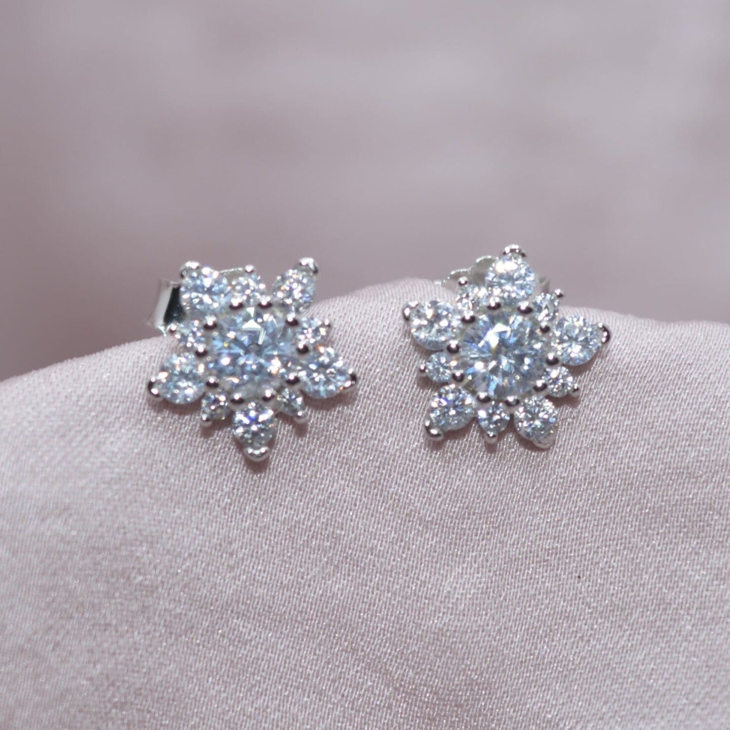 Stone-Studded Blossoms Earrings - Luxevogue