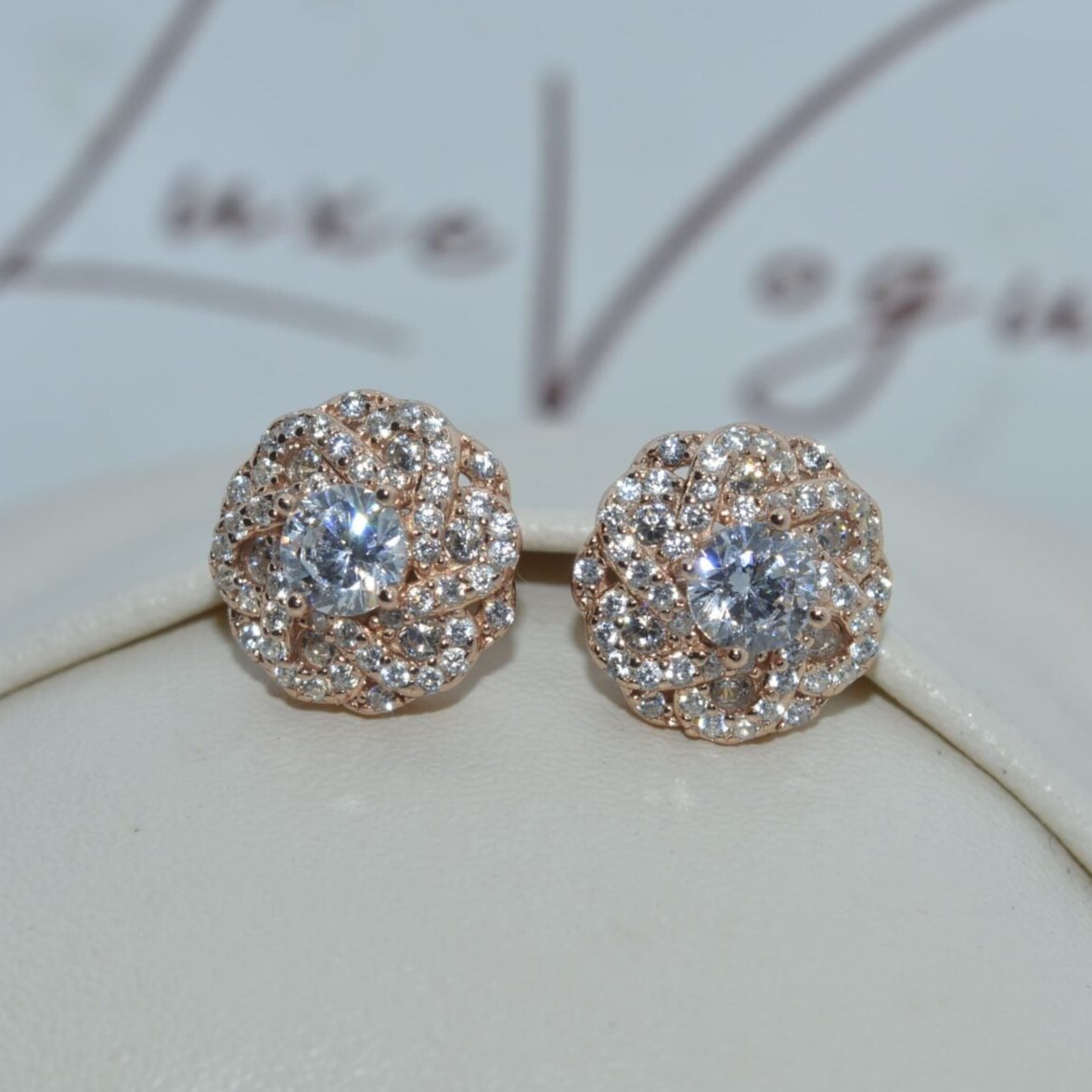 Stone-Studded Round Earrings - Luxevogue