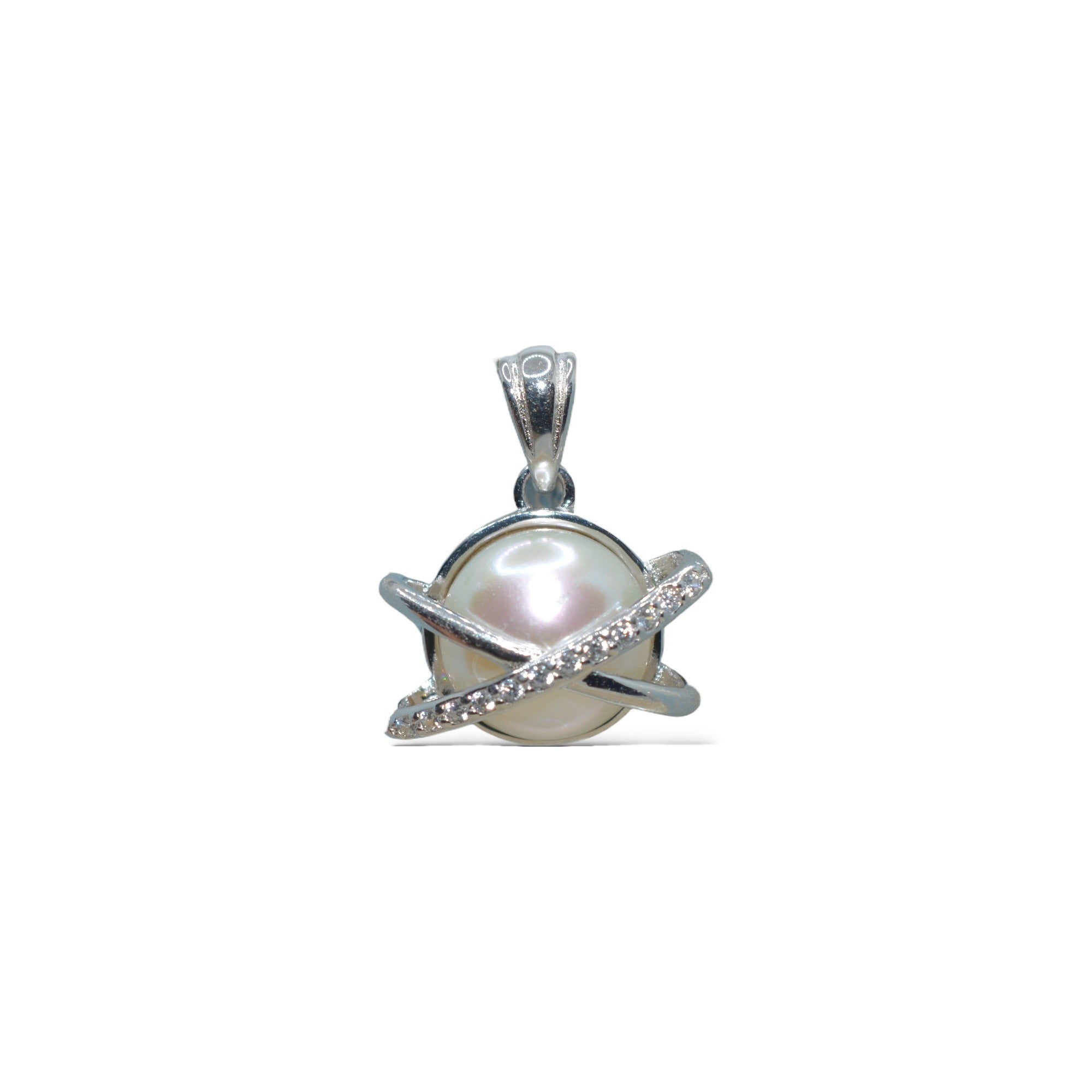 shiny cross pearl pendant - Luxevogue